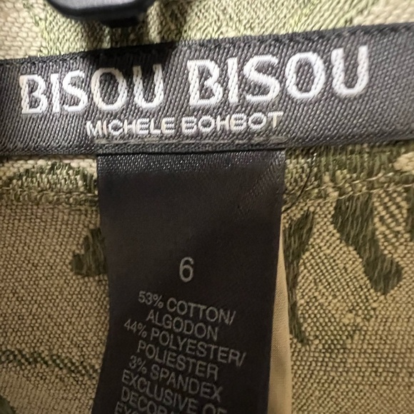 BISOU BISOU SIZE 6 GREEN AND CREAM FLORAL JACKET - Picture 5 of 9